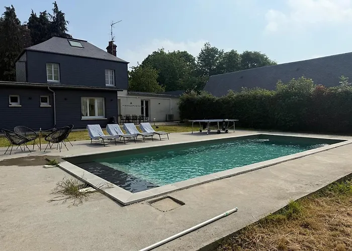 Avec Piscine Chauffee Coeur Du Pays D'auge Villa *